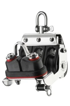 Sprenger S-Block Großschotblock 3 Rollen Hundsfott Wirbel Gleitlager 8 Mm