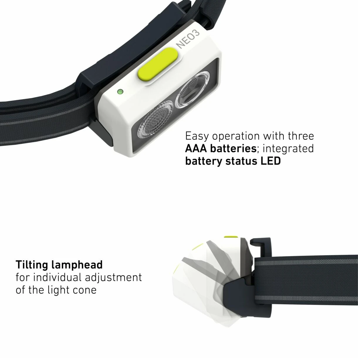 LED LENSER® NEO3 White / Lime 4 LED LENSER® NEO3 White / Lime – Bild 2