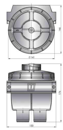 Kühlwasserfilter FTR470/32 -Boot Welt UnbenanntFTR470