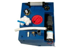 Allpa Fäkalientank-Satz 98 Liter (abgeschrägte Seite) Mit Fäkalienpumpe 12V