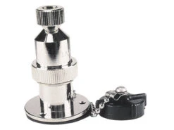 Lindemann Steckverbindung Messing Verchromt 2-polig 3A